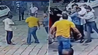 Video: Four Men Try to Kidnap Petrol Station Owner in Varanasi, Abduction Attempt Caught on CCTV